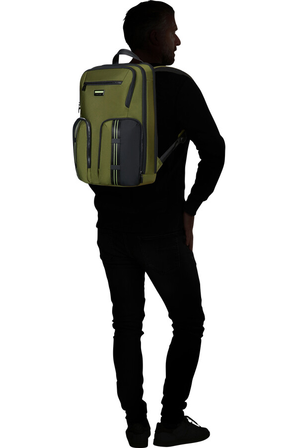 urban-eye rugzak 156 inch wasabizwart
