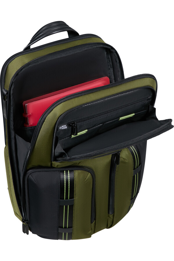 urban-eye rugzak 156 inch wasabizwart