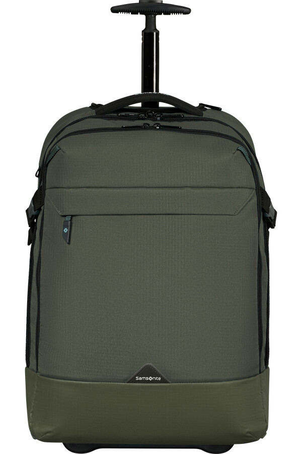 roadseeker laptoptas met wielen 173 inch donker olijfgroen
