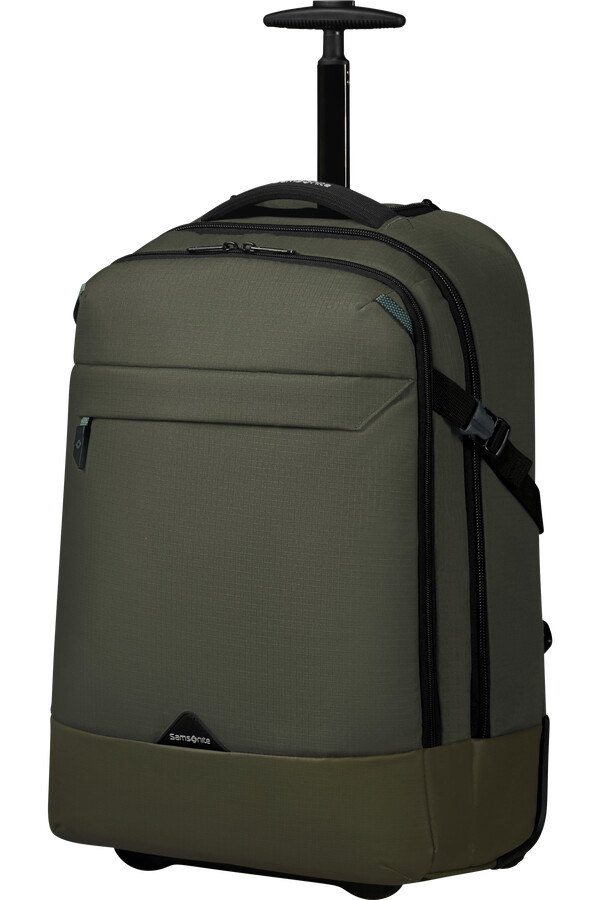 roadseeker laptoptas met wielen 173 inch donker olijfgroen