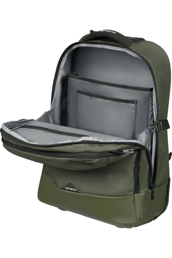 roadseeker laptoptas met wielen 173 inch donker olijfgroen
