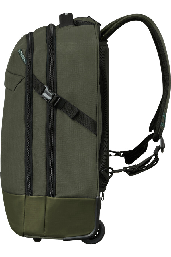 roadseeker laptoptas met wielen 173 inch donker olijfgroen