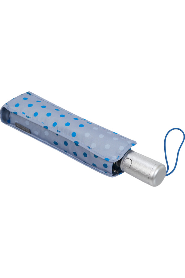 alu drop s paraplu met blauwe stippen