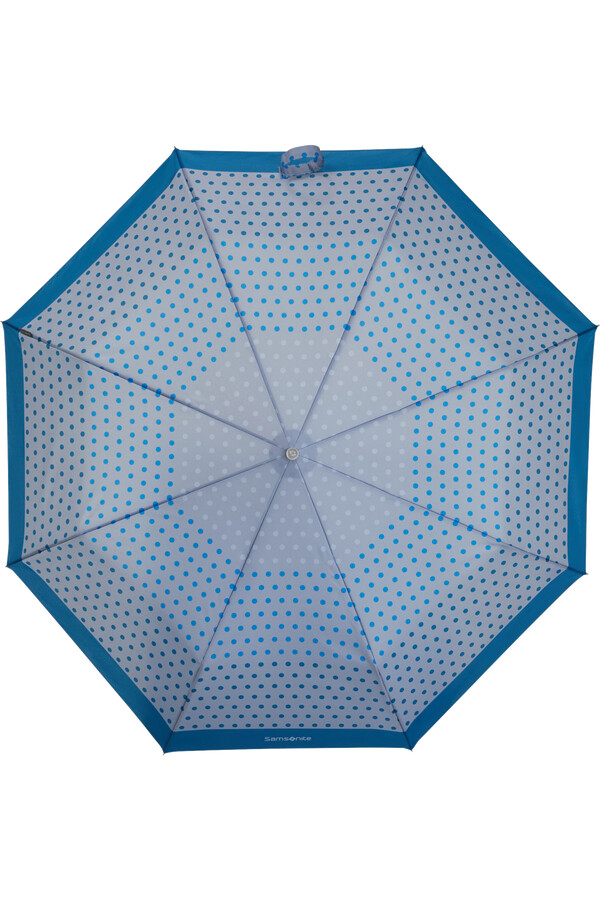 alu drop s paraplu met blauwe stippen