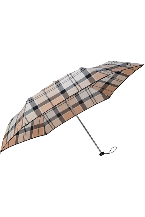 alu drop s paraplu beige geruit