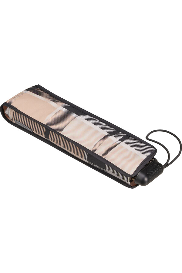alu drop s paraplu beige geruit