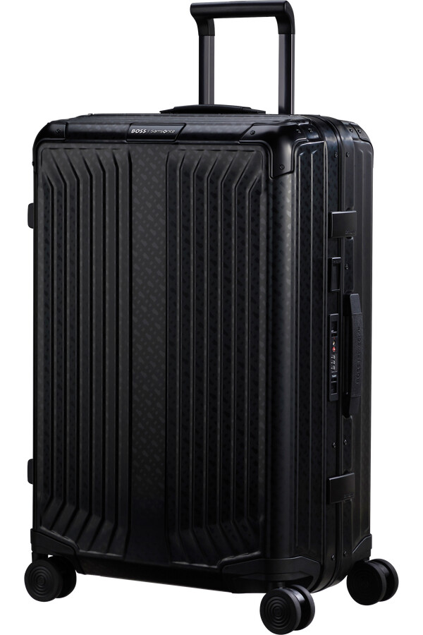 boss samsonite spinner 4 wielen 69 cm grafiet monogram