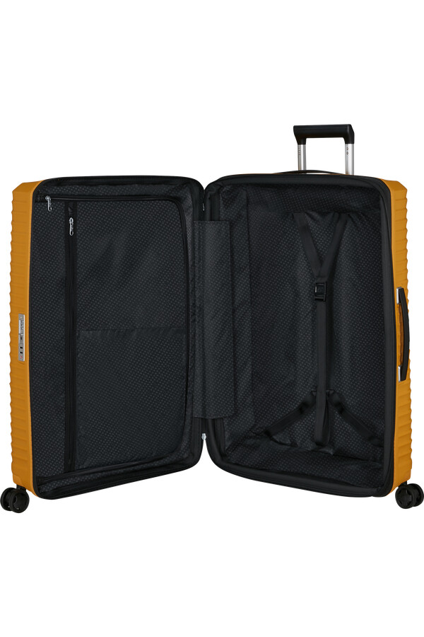 upscape spinner uitbreidbaar 4 wielen 81 cm geel