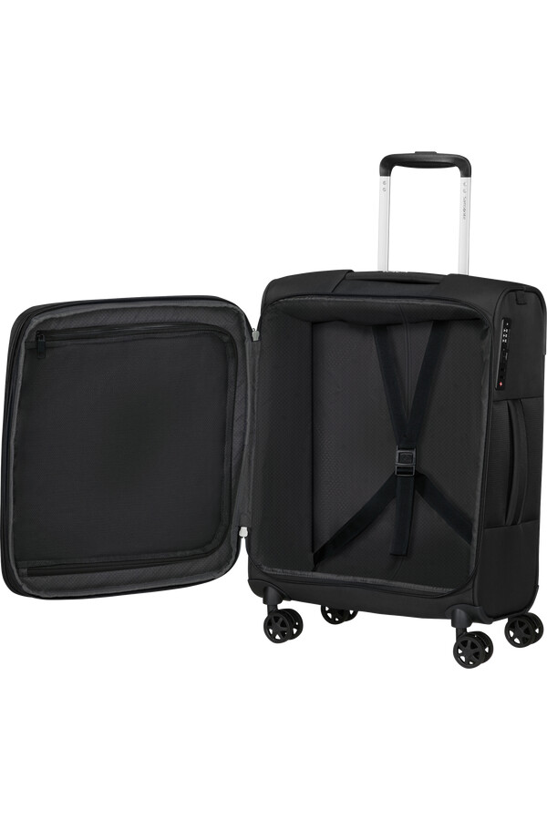 gotwist spinner uitbreidbaar 4 wielen 55 cm zwart
