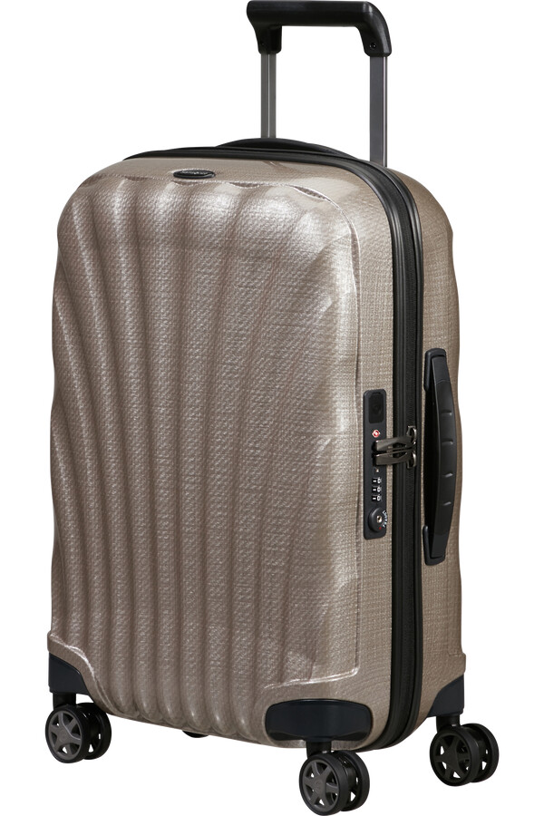 c-lite spinner uitbreidbaar 4 wielen 55 cm ivoor goud