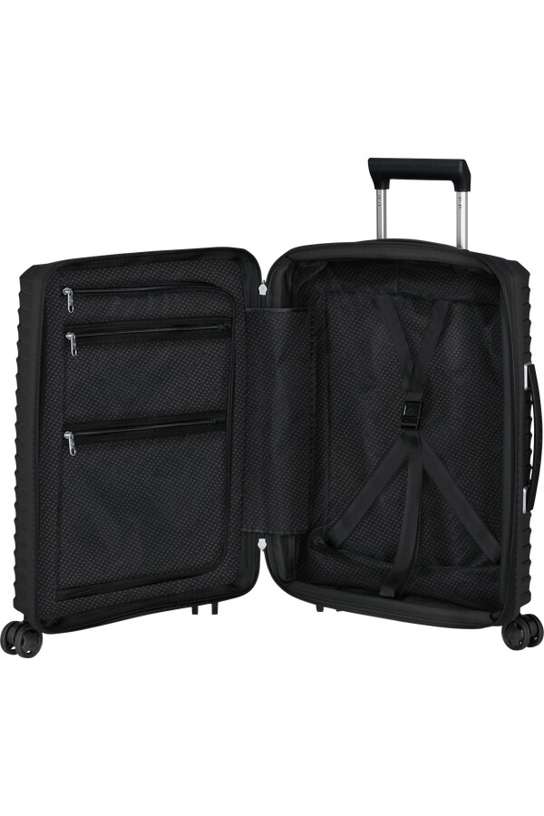 upscape spinner uitbreidbaar 4 wielen 55 cm zwart